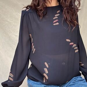 Vintage Christian Dior blouse with very light shoulder pads